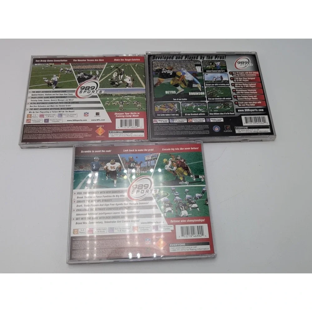 NFL GameDay Lot 2000, 2002, ‎ 2003 /  PlayStation 1 PS1 / CIB Complete